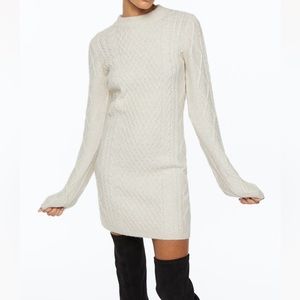 NWT H&M Cable Knit Mini Sweater Dress size XS